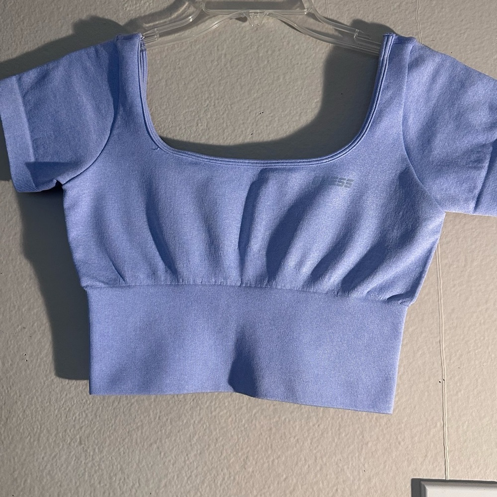 Guess light Blue Crop Top  never worn .